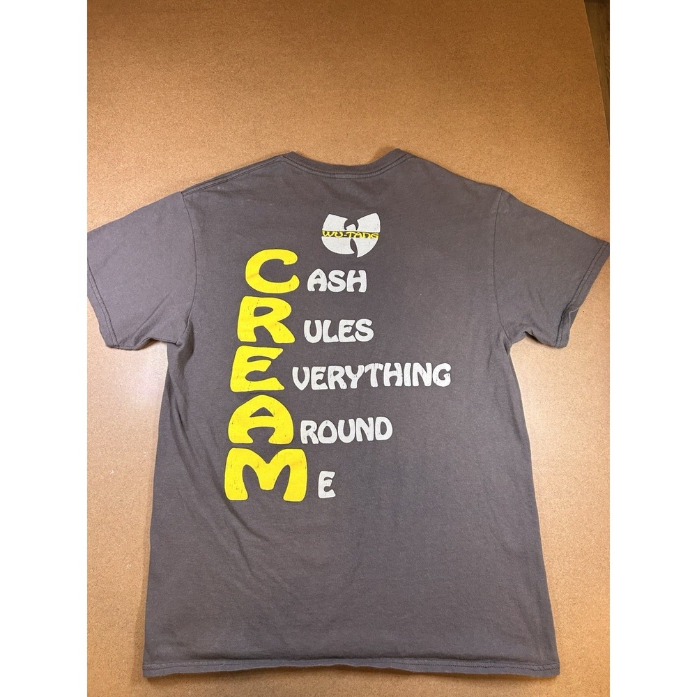 Wu-Tang Clan C.R.E.A.M. Hip Hop Rap T-Shirt Men's Medium Gray Officially Branded - Picture 7 of 7